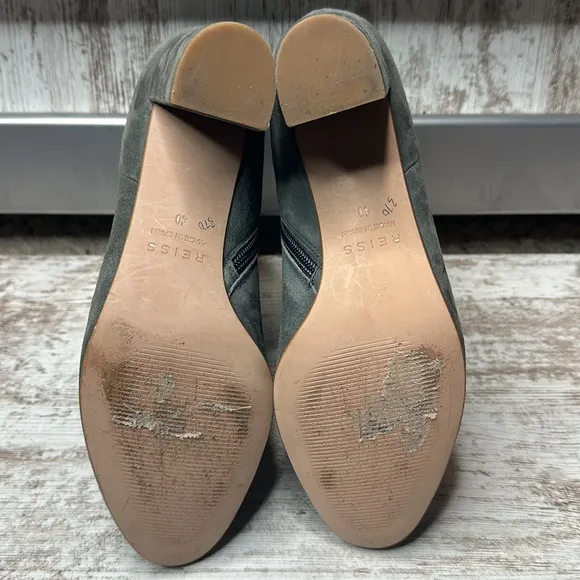 REISS Florens Suede Block Heeled Boots Women’s Sz 9.5