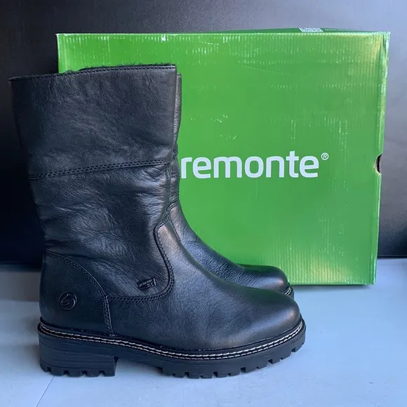 Remonte NWB Women's Waterproof Side-Zipped Ankle Boots,‎ Black, Size 36EU/5.5US