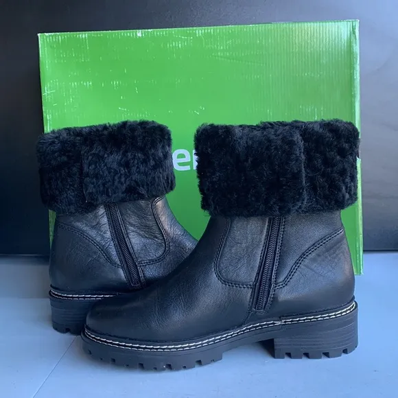 Remonte NWB Women's Waterproof Side-Zipped Ankle Boots,‎ Black, Size 36EU/5.5US