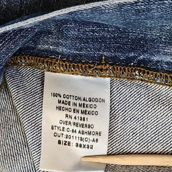 RL Polo Designer Jeans Men’s Sz 38x32 Ashmore Original Straight Leg Ralph Lauren