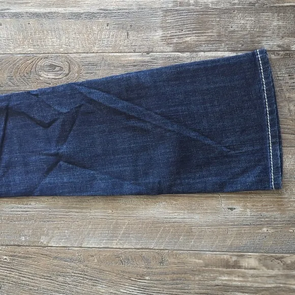 ROCK &amp; ROLL Cowgirl &quot;Rival Low Rise&quot; bootcut denim rodeo jeans sz 25x36L Tall
