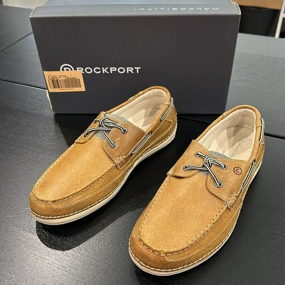 Rockport Brown Leather Boat Shoe - 10 Wide