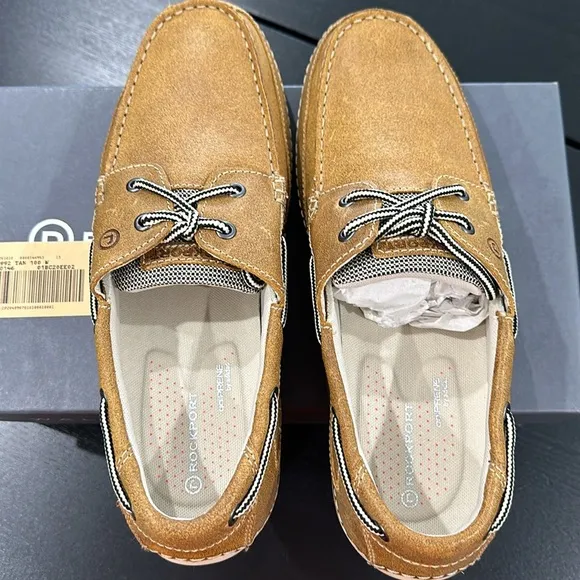 Rockport Brown Leather Boat Shoe - 10 Wide