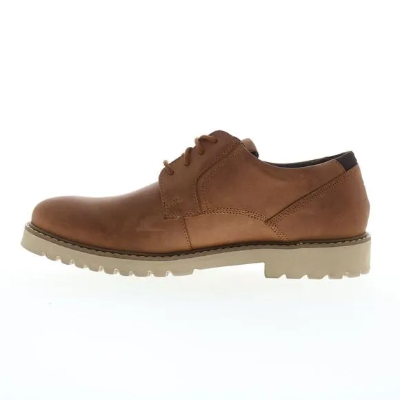 Rockport Mens Maverick Plain Toe Oxofrd Brown Shoes (NWT)