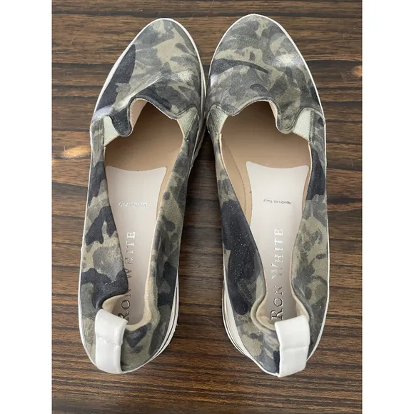 Ron White Made In Italy Platform Slip On Camo Shoes Women’s 8.5-9 US euro 39.5