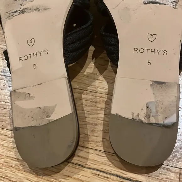 Rothy’s 💥retired 💥 black triple band sandals