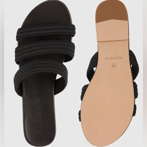 Rothy’s 💥retired 💥 black triple band sandals