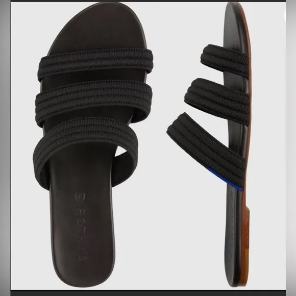 Rothy’s 💥retired 💥 black triple band sandals