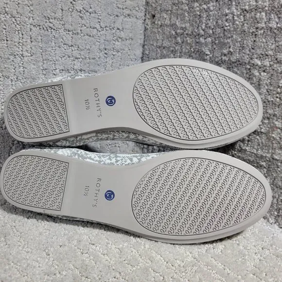 Rothy's The Loafer Women's Size 10.5 US Grey Snake Round Toe Slip on Flat Shoes