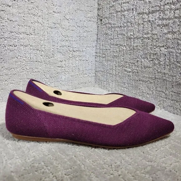 Rothy's The Merino Women's Size 8.5 US Aubergine Purple Pointed Slip on Shoes