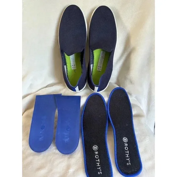 ROTHYS The Sneaker Womens Size 11 Shoes Navy Blue Casual Original Slip On Knit