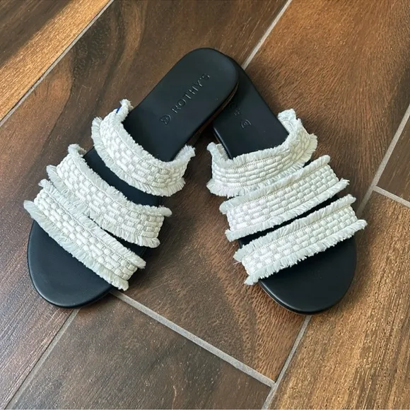 Rothy’s Triple Band Sandal in Seashell 7.5