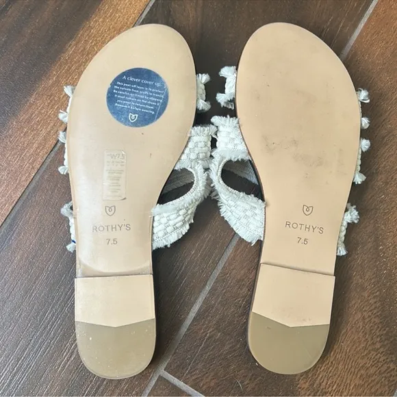 Rothy’s Triple Band Sandal in Seashell 7.5