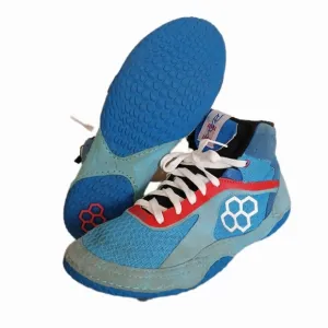 Rudis Alpha Men's Size 8 Jordon Burroughs Wrestling Shoes Blue Red