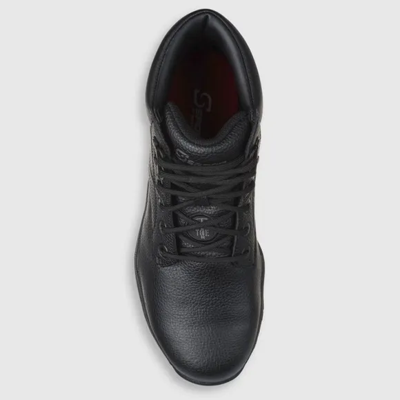 S Sport By Skechers Men's Elton Steel ToeLeather Work Boots - Black 9.5