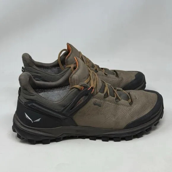 Salewa Wander GoreTex Hiking Shoes Mens 10.5 Brown Leather Goodyear Tread