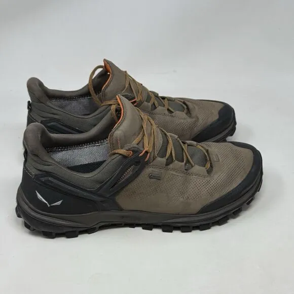 Salewa Wander GoreTex Hiking Shoes Mens 10.5 Brown Leather Goodyear Tread