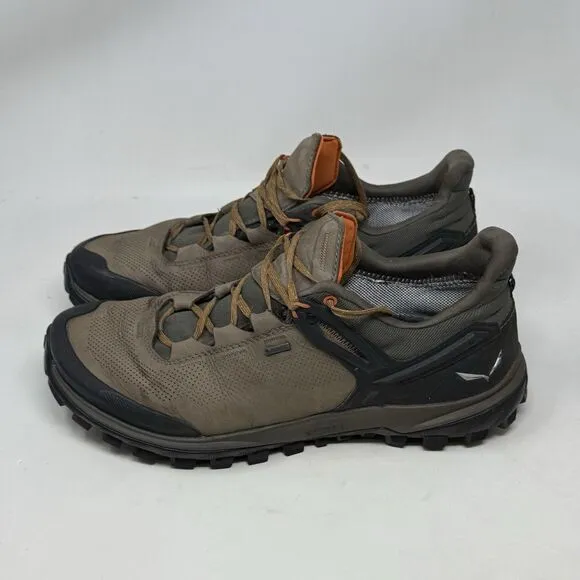 Salewa Wander GoreTex Hiking Shoes Mens 10.5 Brown Leather Goodyear Tread