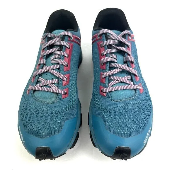 Salewa WS Lite Train K Shoes 6.5 Blue Pink Hiking Michelin Sole Womens Sneaker