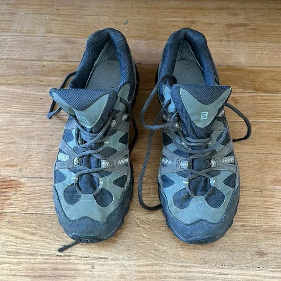 Salomon Goretex Ortholite Contragrip foot support hiking trail running shoes