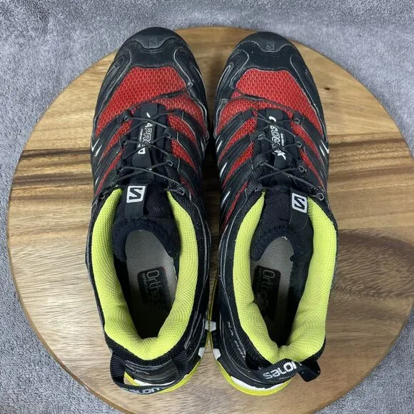 Salomon XA Pro 3D Men's Size 11 Red Yellow Trail Running Hiking Shoes Sneakers