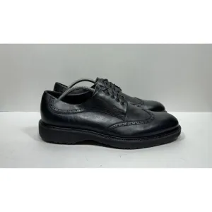 Salvatore Ferragamo Concorde Mens 10.5 EE Wide Black Calf Leather Wingtip Shoes