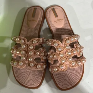 SAM EDELMAN Bay 22 Faux Pearl Sandals 8 NIB