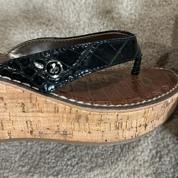 SAM EDELMAN Cork/Wedge/Platform Sandals 7