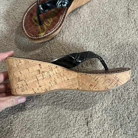 SAM EDELMAN Cork/Wedge/Platform Sandals 7