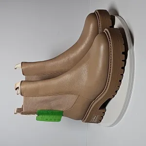 Sam Edelman Laguna Chelsea Boots Lug Sole Waterproof Pull-On‎ Leather Beige 9