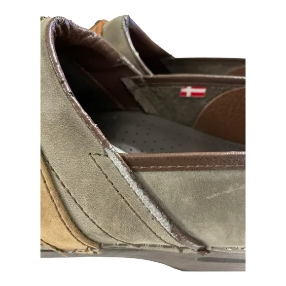 SANITA Danish Leather ClogsGray/Orange/BrownWomen's Size US 11 EUR 42