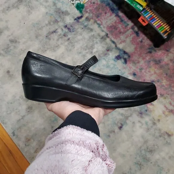 SAS Maria Mary Jane Shoes in Black Size 11 WW or Double Wide