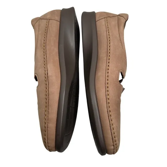 SAS Women's Shoes Size 10 W Crissy Praline Brown Strap Comfort Loafer