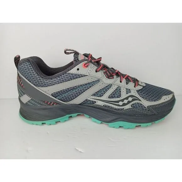 SAUCONY Excursion TR8 Women’s Trail Running Shoes 10 Gray Aqua Pink S15203-4