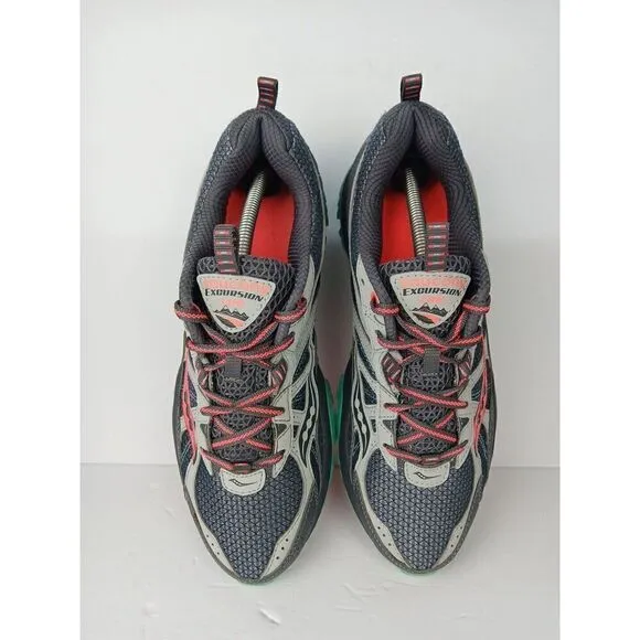 SAUCONY Excursion TR8 Women’s Trail Running Shoes 10 Gray Aqua Pink S15203-4