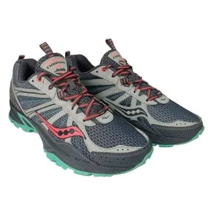 SAUCONY Excursion TR8 Women’s Trail Running Shoes 10 Gray Aqua Pink S15203-4