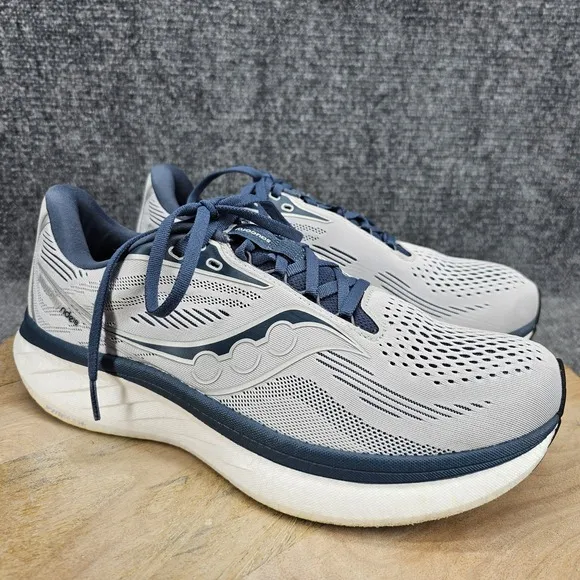 Saucony Ride 18 Men's Size 9 Wide Gray Athletic Running Shoes S21001-103