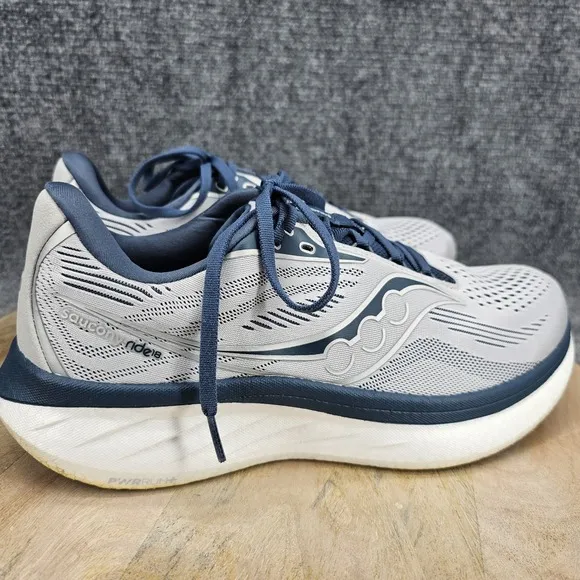 Saucony Ride 18 Men's Size 9 Wide Gray Athletic Running Shoes S21001-103