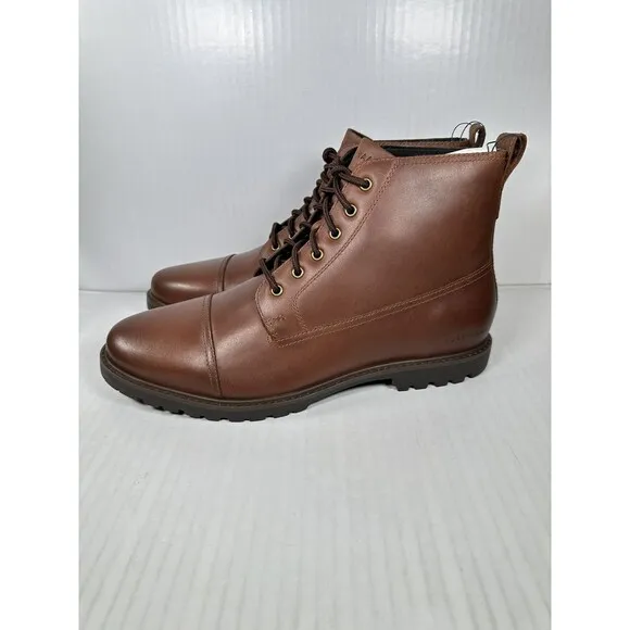 Size 10.5 COLE HAAN Men's Original Grand  Lug Boots Brown (Bayou Color) NEW