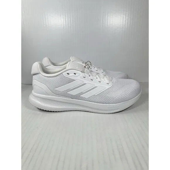 Size 10.5 Men’s adidas Runfalcon 5 Athletic Running Shoes White IH7757 NEW