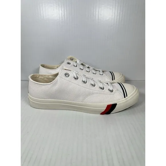 Size 10.5 Pro-Keds Royal Lo Lace Up White Shoes Sneaker Mens PH61438 NEW
