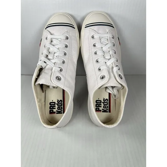 Size 11 Pro-Keds Royal Lo Lace Up White Shoes Sneaker Mens PH61438 NEW