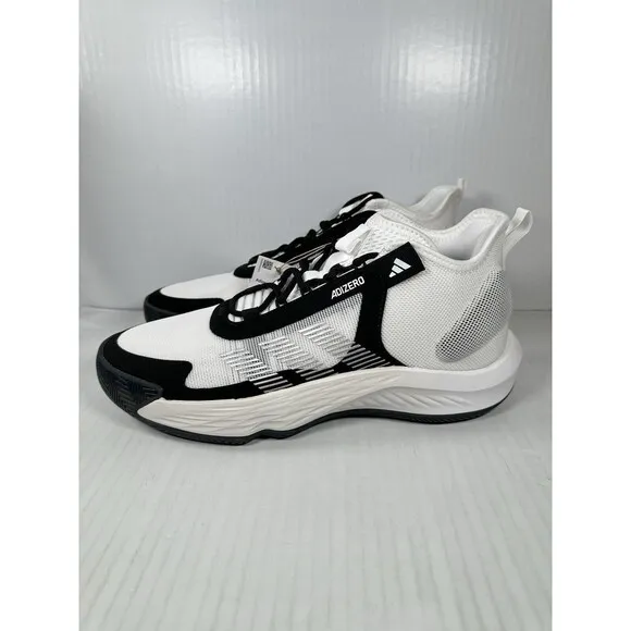 Size 11.5 Mens Adidas Adizero Select Team Basketball Shoes IE9322 White Black