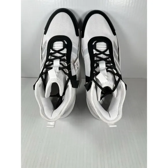 Size 11.5 Mens Adidas Adizero Select Team Basketball Shoes IE9322 White Black