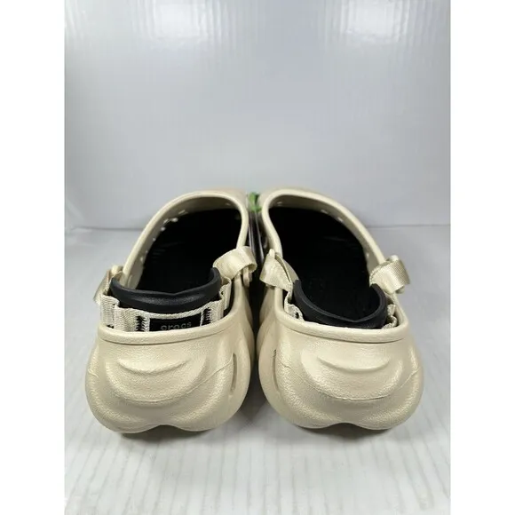 Size 12 Mens Crocs Echo Clog Bone/Black 207937-2YJ BRAND NEW