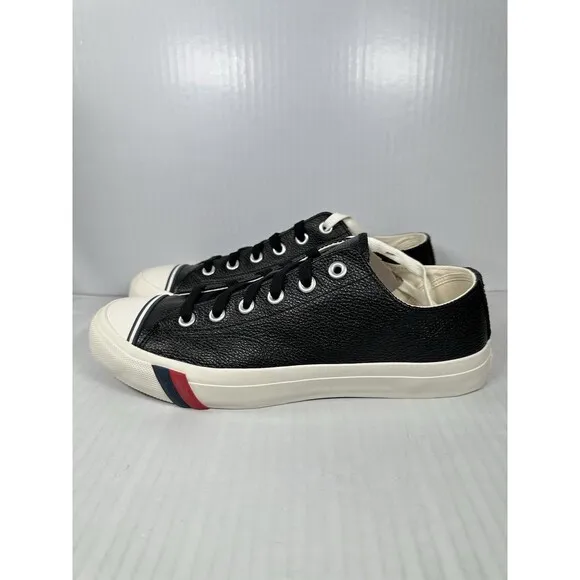 Size 9 Pro-Keds Royal Lo Lace Up Black Shoes Sneaker Mens PH61439 NEW