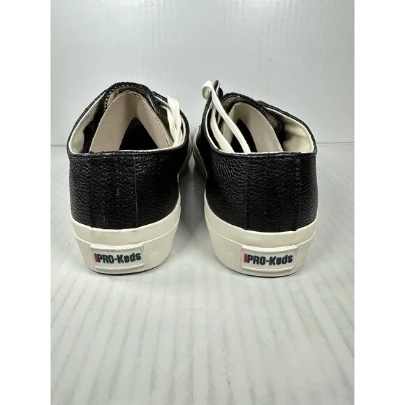 Size 9 Pro-Keds Royal Lo Lace Up Black Shoes Sneaker Mens PH61439 NEW