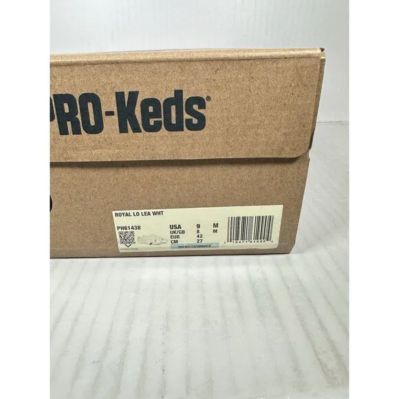 Size 9 Pro-Keds Royal Lo Lace Up White Shoes Sneaker Mens PH61438 NEW