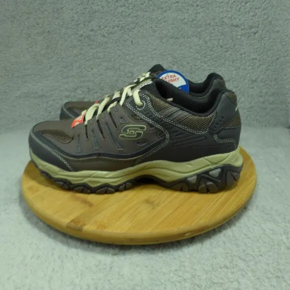 Skechers After Burn M Fit Brown Athletic Shoes Men's Size 8.5 Wide 50125EWW