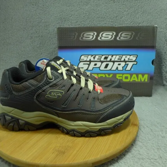 Skechers After Burn M Fit Brown Athletic Shoes Men's Size 8.5 Wide 50125EWW